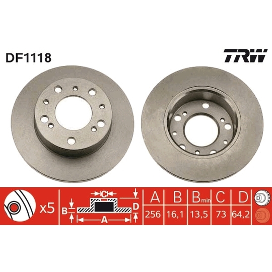 DF1118 - Brake Disc 