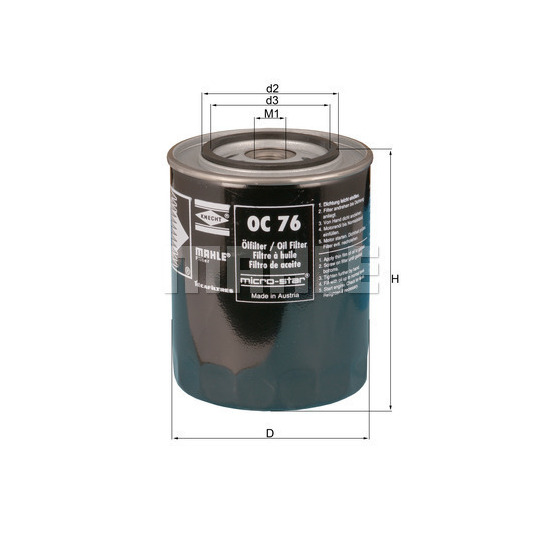 OC 76 - Oil filter 