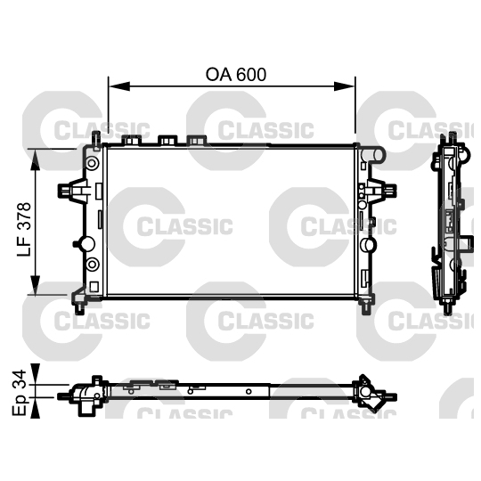 232548 - Radiator, engine cooling 