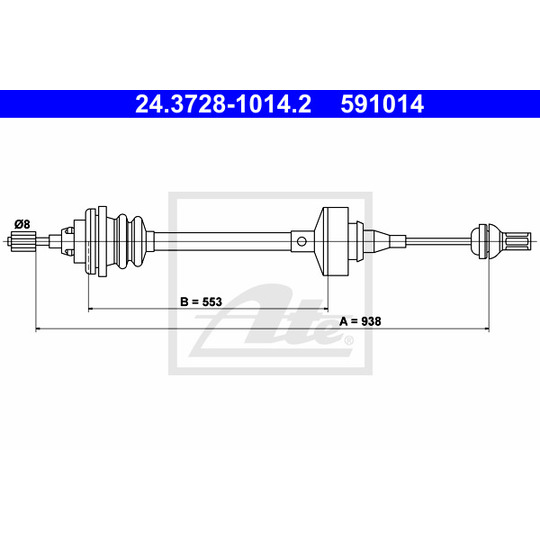 24.3728-1014.2 - Clutch Cable 