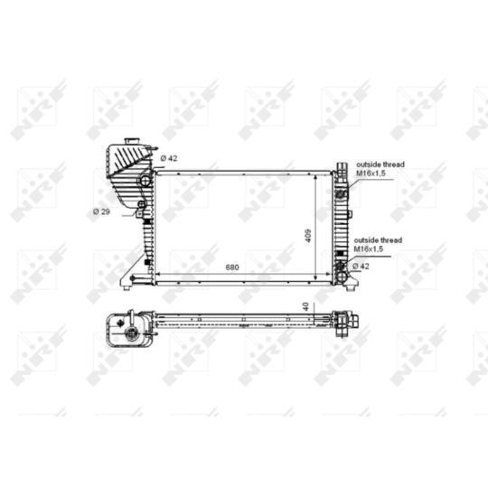 55349 - Radiaator, mootorijahutus 