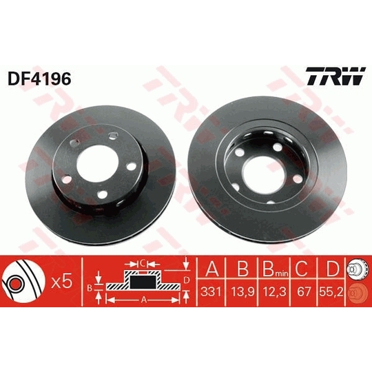 DF4196 - Brake Disc 