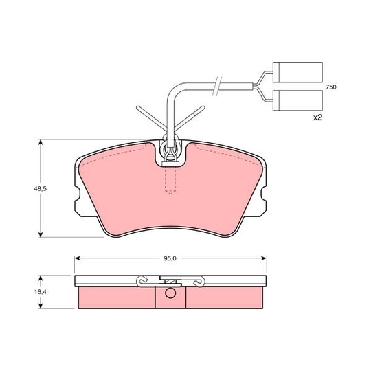 GDB900 - Brake Pad Set, disc brake 