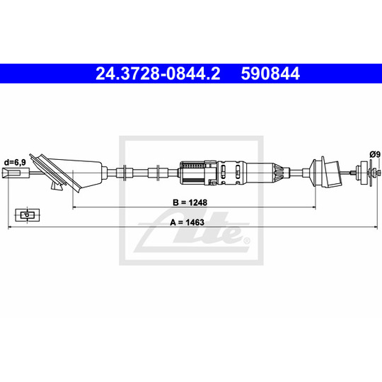 24.3728-0844.2 - Clutch Cable 