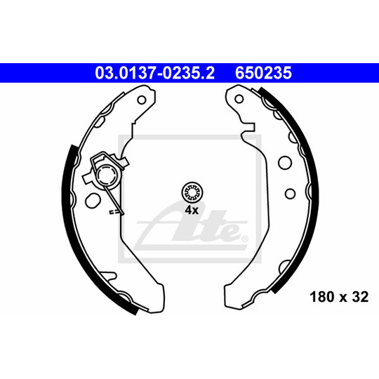 03.0137-0235.2 - Brake Shoe Set 