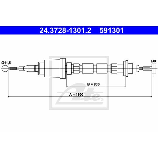 24.3728-1301.2 - Clutch Cable 