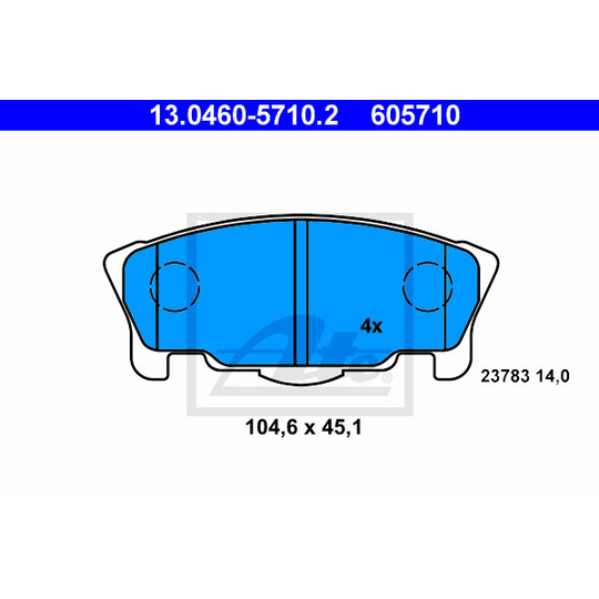 13.0460-5710.2 - Brake Pad Set, disc brake 