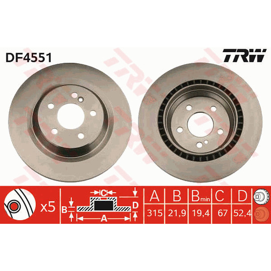 DF4551 - Brake Disc 