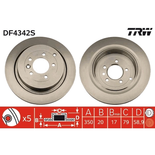 DF4342S - Brake Disc 
