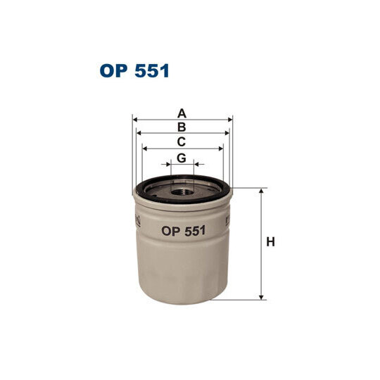 OP 551 - Oil filter 