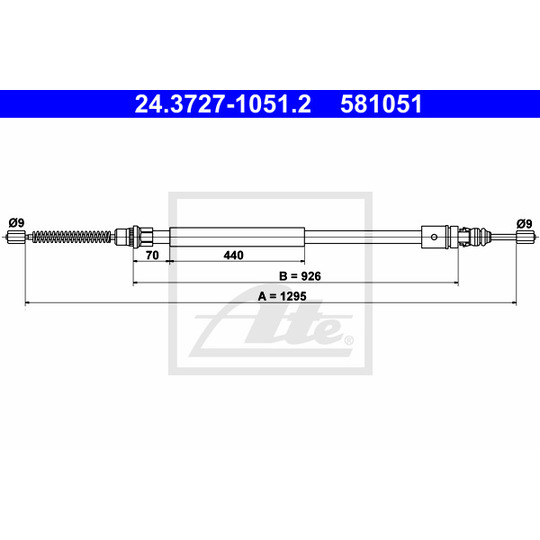24.3727-1051.2 - Cable, parking brake 