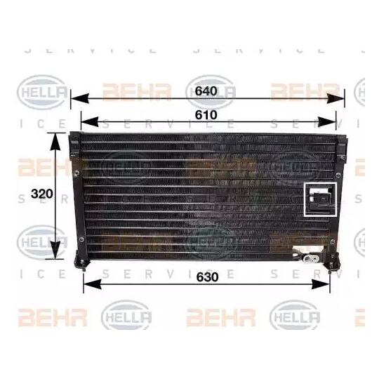 8FC 351 035-711 - Condenser, air conditioning 