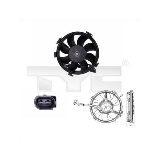 837-0015 - Fan, radiator 