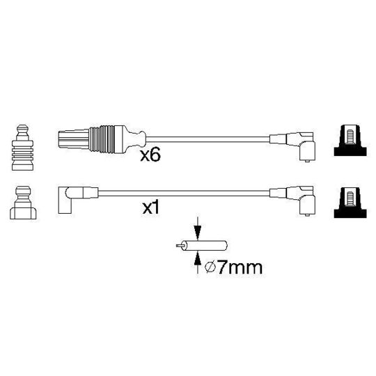 0 986 356 964 - Tändkabelsats 