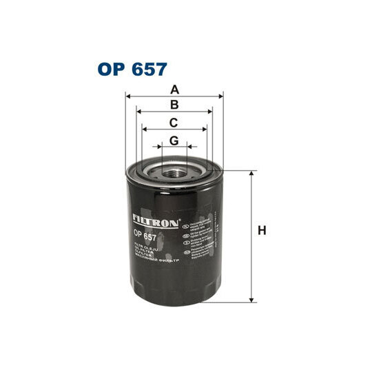 OP 657 - Oil filter 