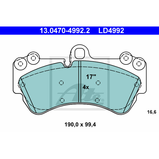 13.0470-4992.2 - Brake Pad Set, disc brake 