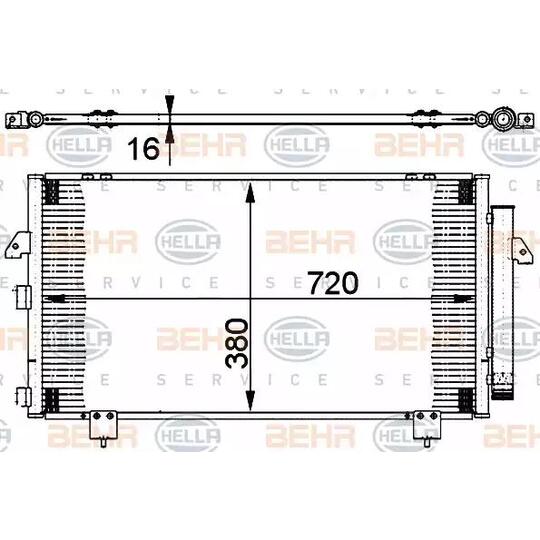 8FC 351 302-111 - Kondensor, klimatanläggning 