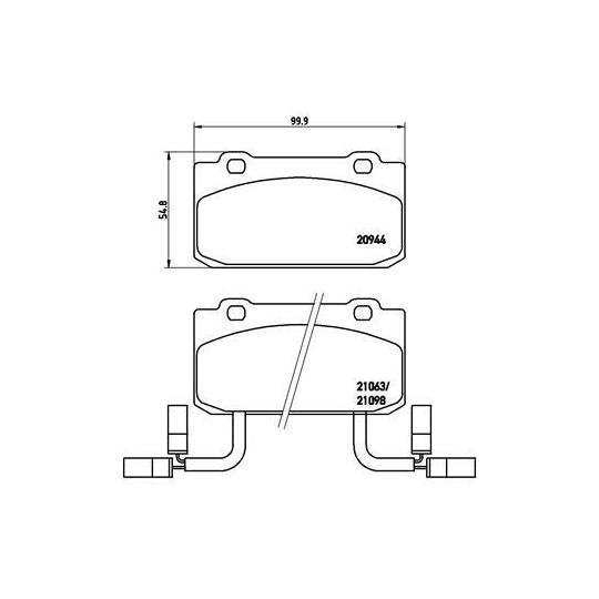 P 23 030 - Brake Pad Set, disc brake 