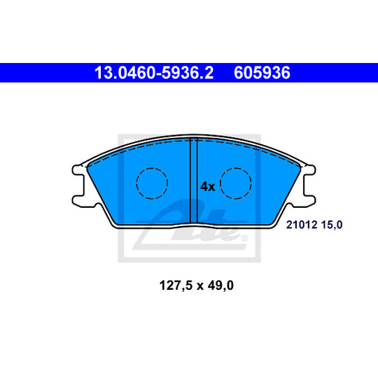 13.0460-5936.2 - Brake Pad Set, disc brake 