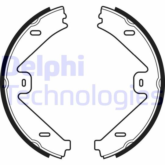 LS2036 - Brake Shoe Set, parking brake 