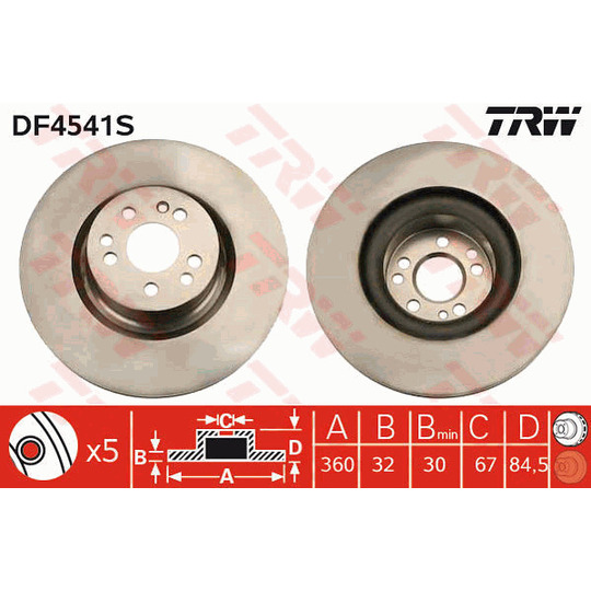 DF4541S - Brake Disc 
