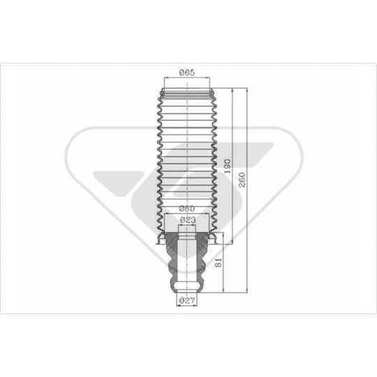 KP040 - Dust Cover Kit, shock absorber 