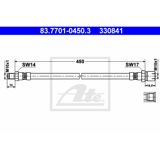 83.7701-0450.3 - Brake Hose 