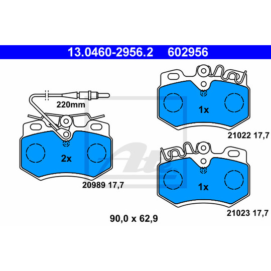13.0460-2956.2 - Brake Pad Set, disc brake 