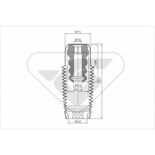 KP012 - Dust Cover Kit, shock absorber 