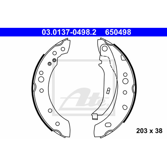 03.0137-0498.2 - Brake Shoe Set 