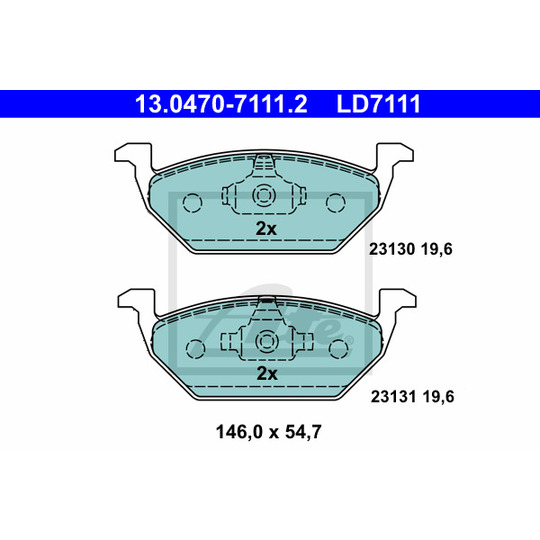 13.0470-7111.2 - Brake Pad Set, disc brake 
