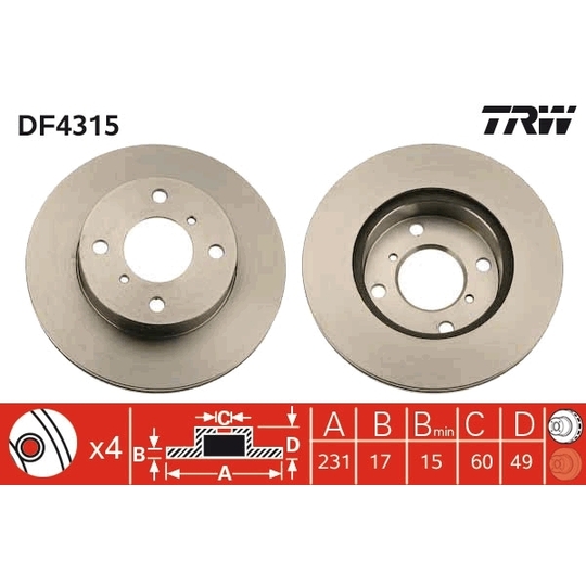 DF4315 - Brake Disc 