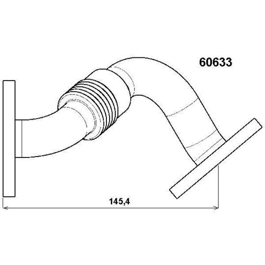 60633D - Rörledning, EGR-ventil 