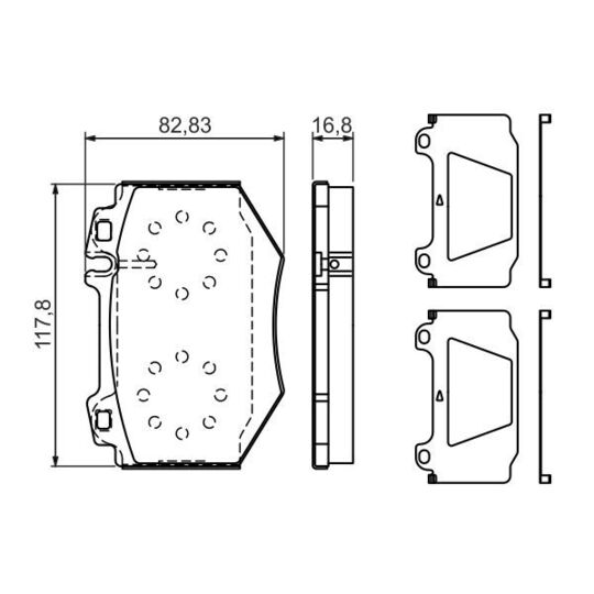 0 986 494 352 - Brake Pad Set, disc brake 