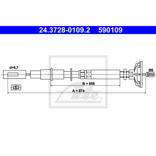 24.3728-0109.2 - Clutch Cable 