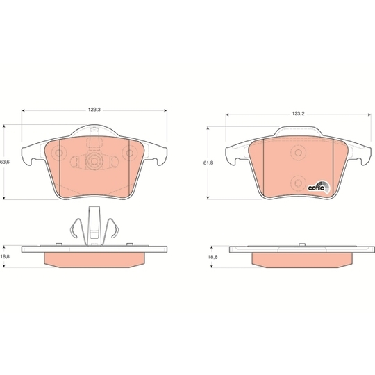 GDB1566 - Brake Pad Set, disc brake 