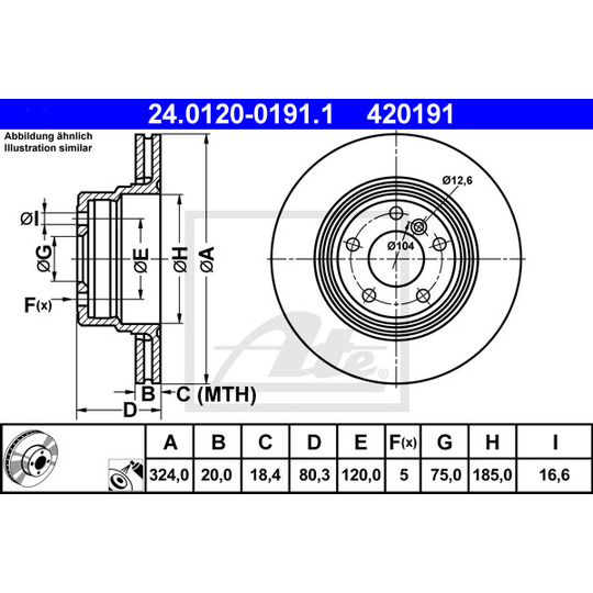 24.0120-0191.1 - Brake Disc 