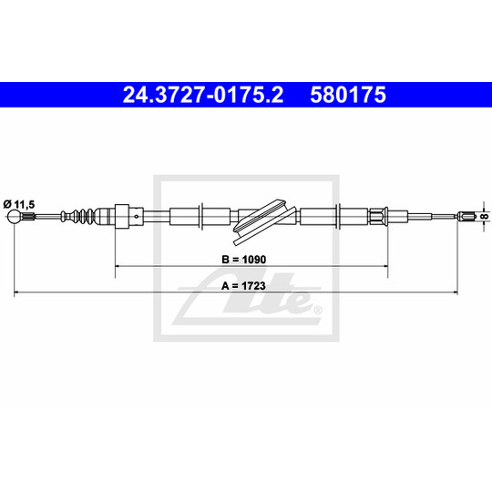 24.3727-0175.2 - Cable, parking brake 