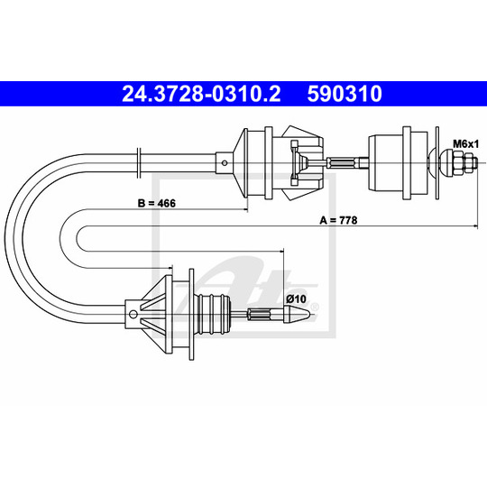 24.3728-0310.2 - Clutch Cable 