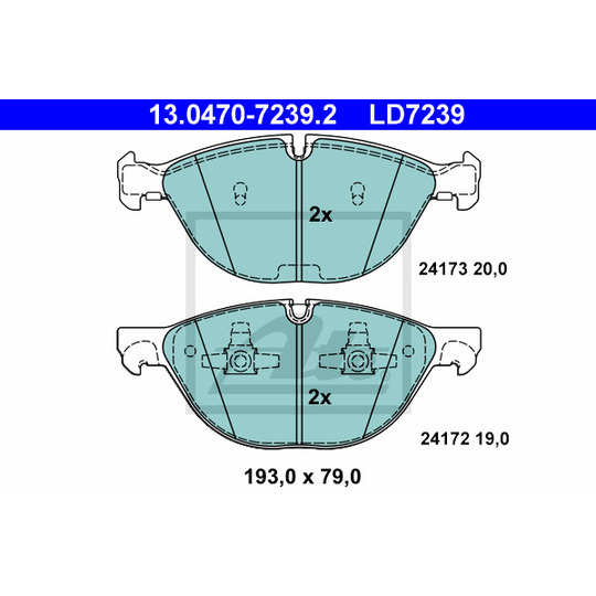 13.0470-7239.2 - Brake Pad Set, disc brake 