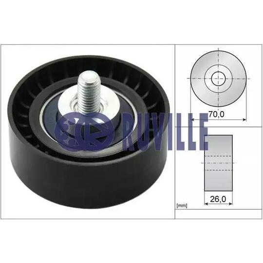 55939 - Deflection/Guide Pulley, v-ribbed belt 