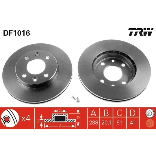 DF1016 - Brake Disc 