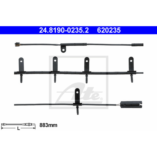 24.8190-0235.2 - Warning Contact, brake pad wear 