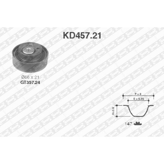 KD457.21 - Hammasrihma komplekt 