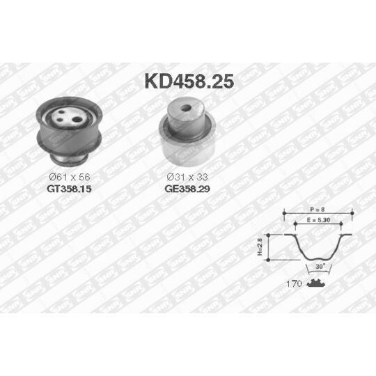 KD458.25 - Tand/styrremssats 