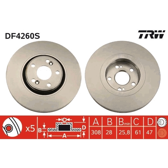 DF4260S - Brake Disc 