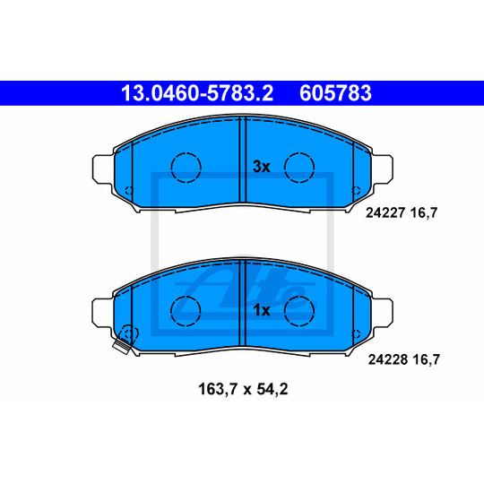 13.0460-5783.2 - Brake Pad Set, disc brake 
