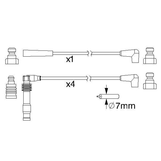 0 986 357 156 - Ignition Cable Kit 