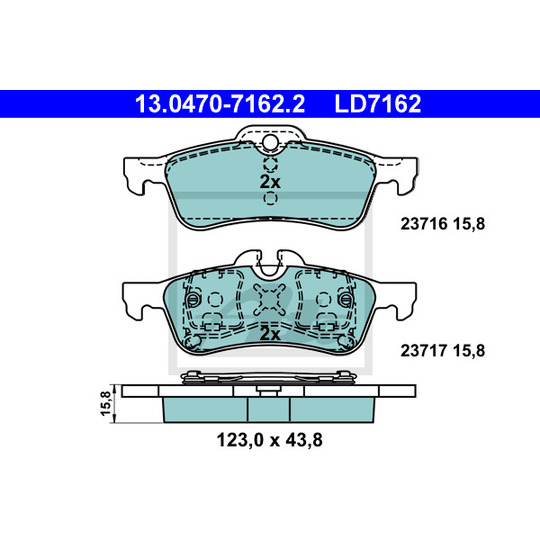 13.0470-7162.2 - Brake Pad Set, disc brake 