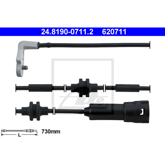 24.8190-0711.2 - Warning Contact, brake pad wear 